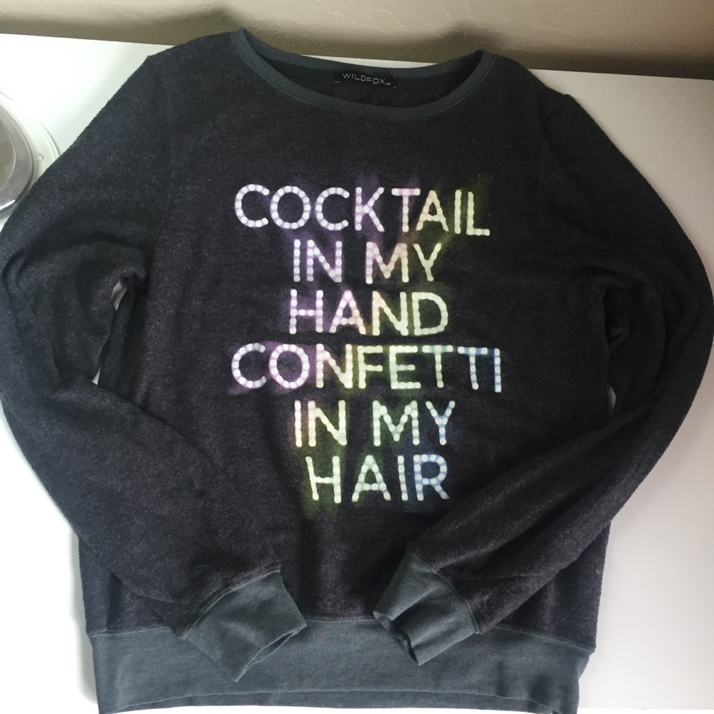 NEW Wildfox Cocktail Confetti Jumper